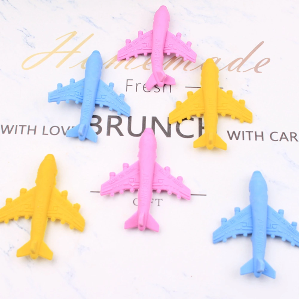 15Pcs Lovely Erasers Learning Stationery Student Rubbers Airplane Style Erasers