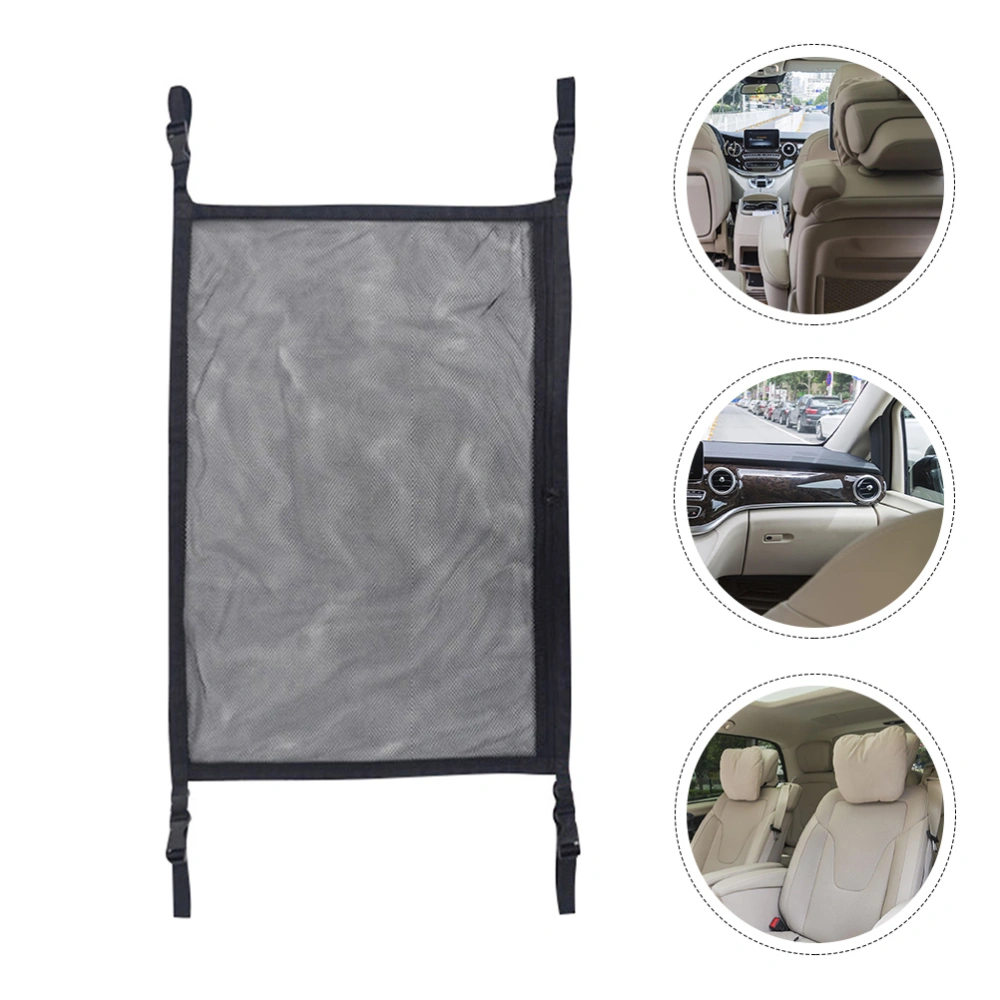 1 Pc Car Ceiling Storage Net Pocket Car Fishing Rods Storage Mesh (Black)