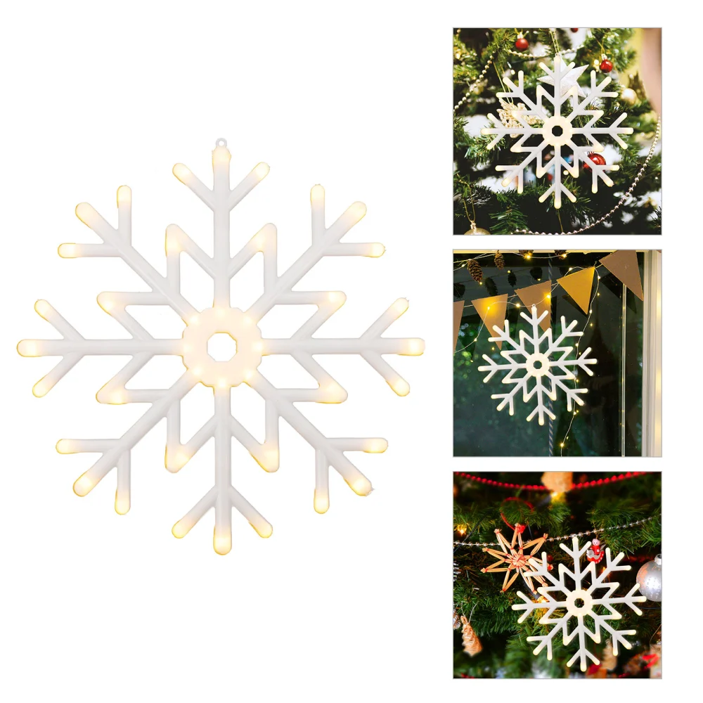 1pc Christmas Tree Lamp String Plastic Snowflake String Light Adorable Decor