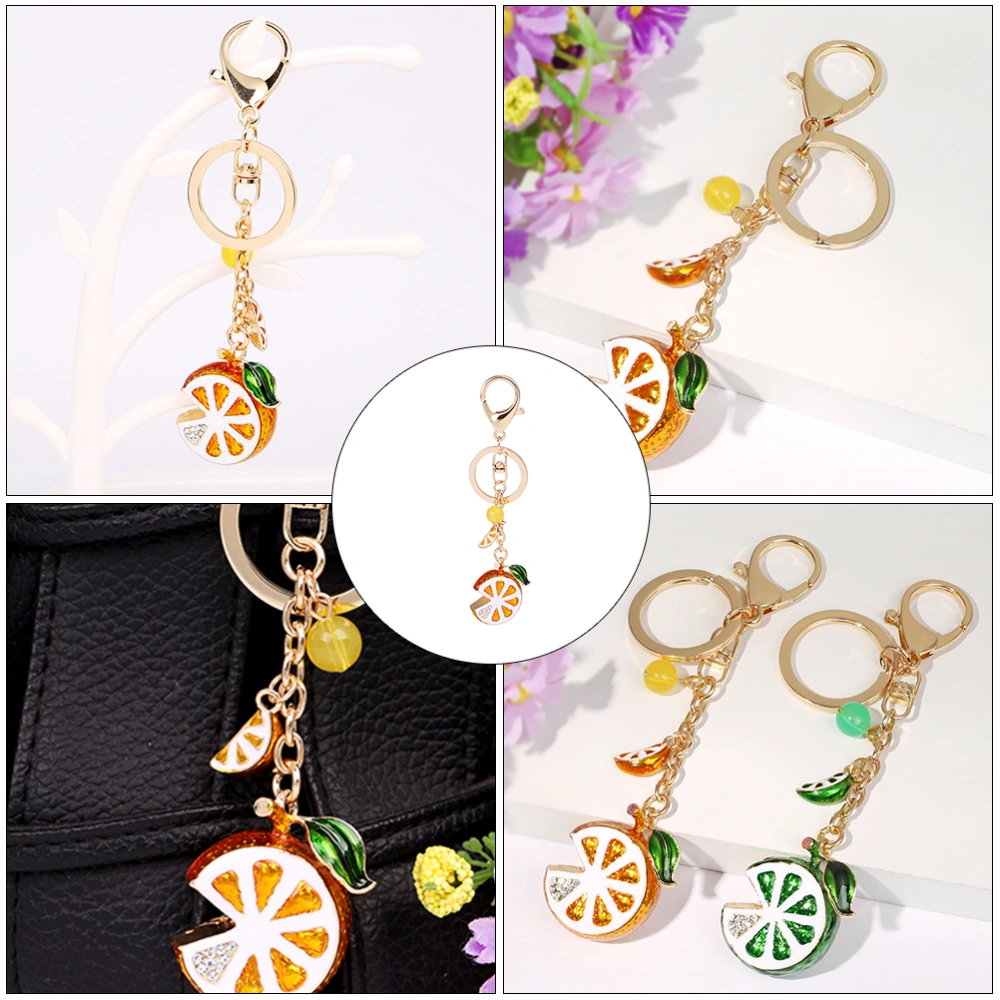 1pc Fruit Shape Tassel Key Chain Pendant Bag Pendant Key Chain Decoration