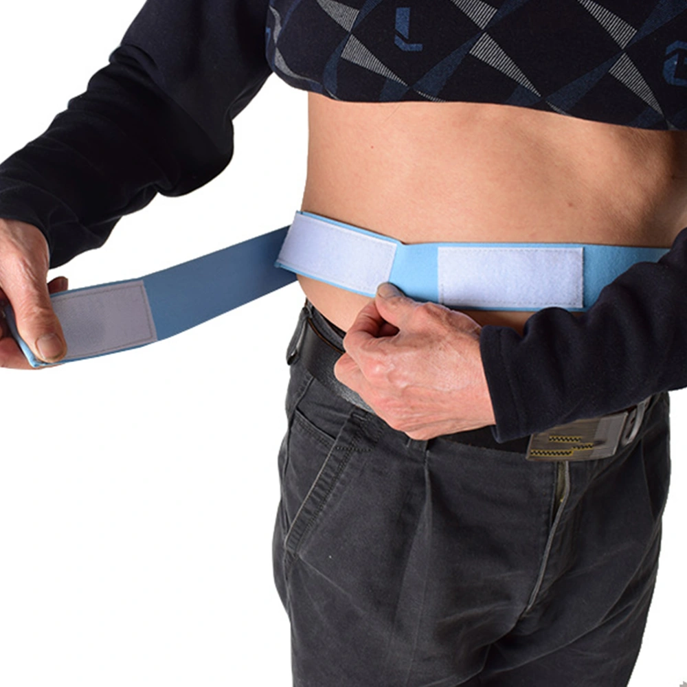 2Pcs Abdominal Dialysis Belt Peritoneal Dialysis Catheter Belt Peritoneal Dialysis Waistband Size L Blue