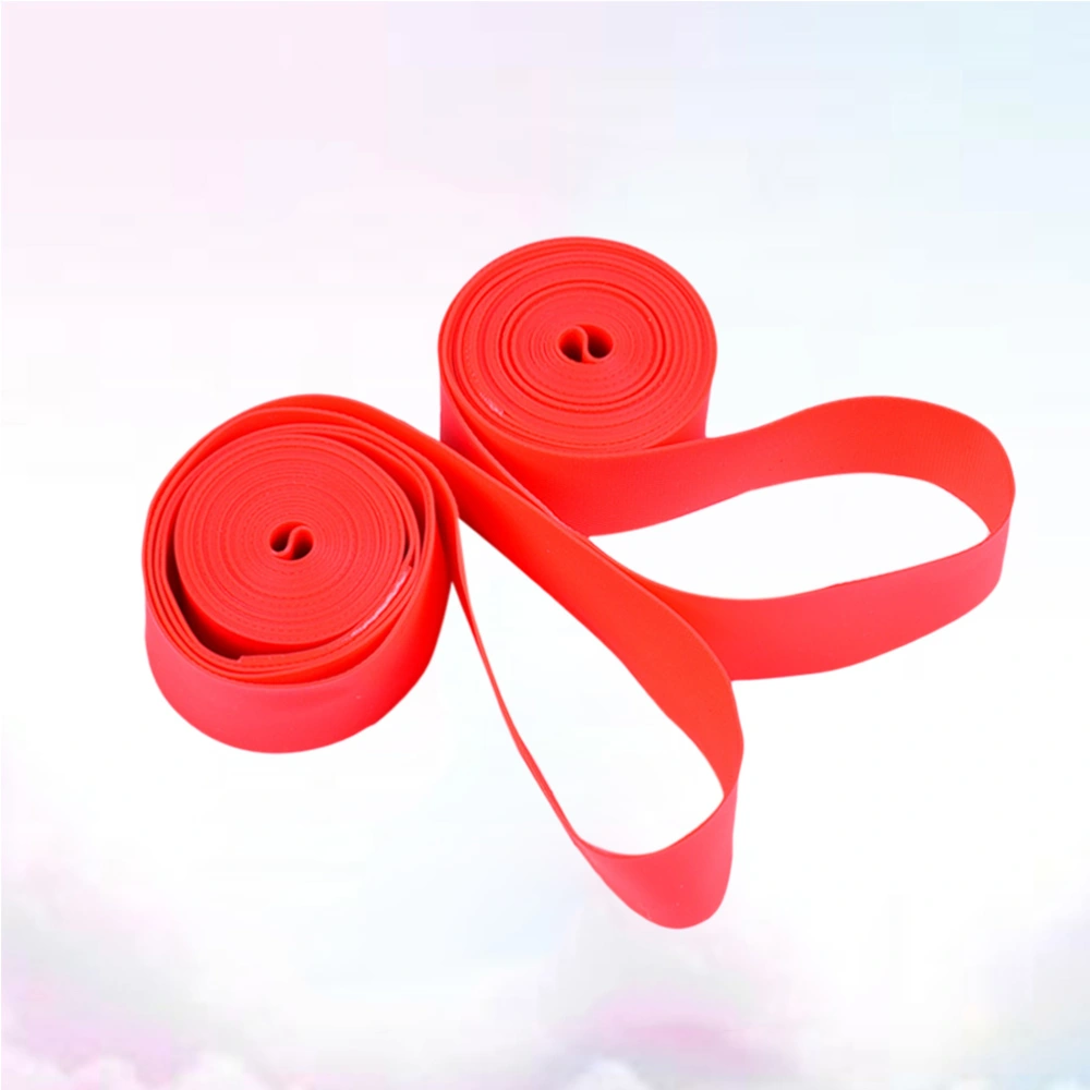 1 Pcs Tires Cushion Liners Puncture Proof Rim Strip Rim Tape Tires Protector Inner Tube for MTB Road Bike 26 Inches x 20mm (Red)