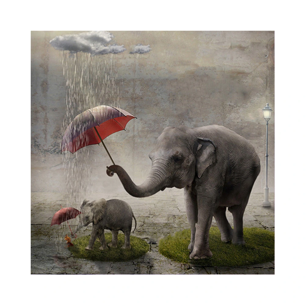 DIY Beads Painting Elephants Pattern Cross Stitch Diamond Art Craft For Kids Parents Z366
