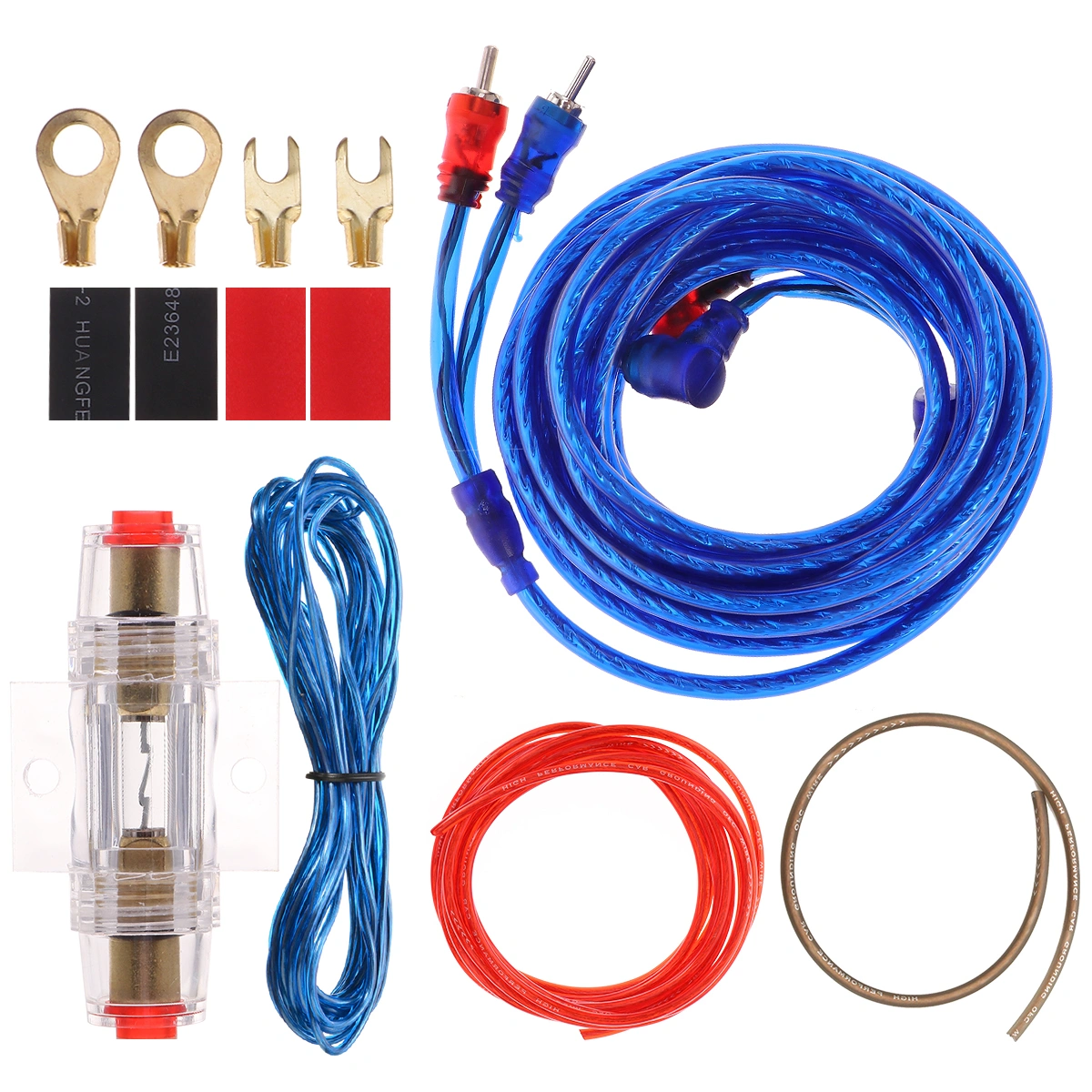 8GA 2000W Car Power Cord Power Amplifier Cable Pure Copper Amplifier Cable Kit Mixed Color
