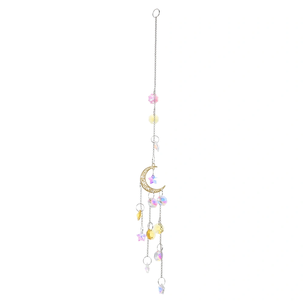 1PC Moon Star Crystal Sun Catcher Pendant Chandelier Crystal Ball Hanging Decor