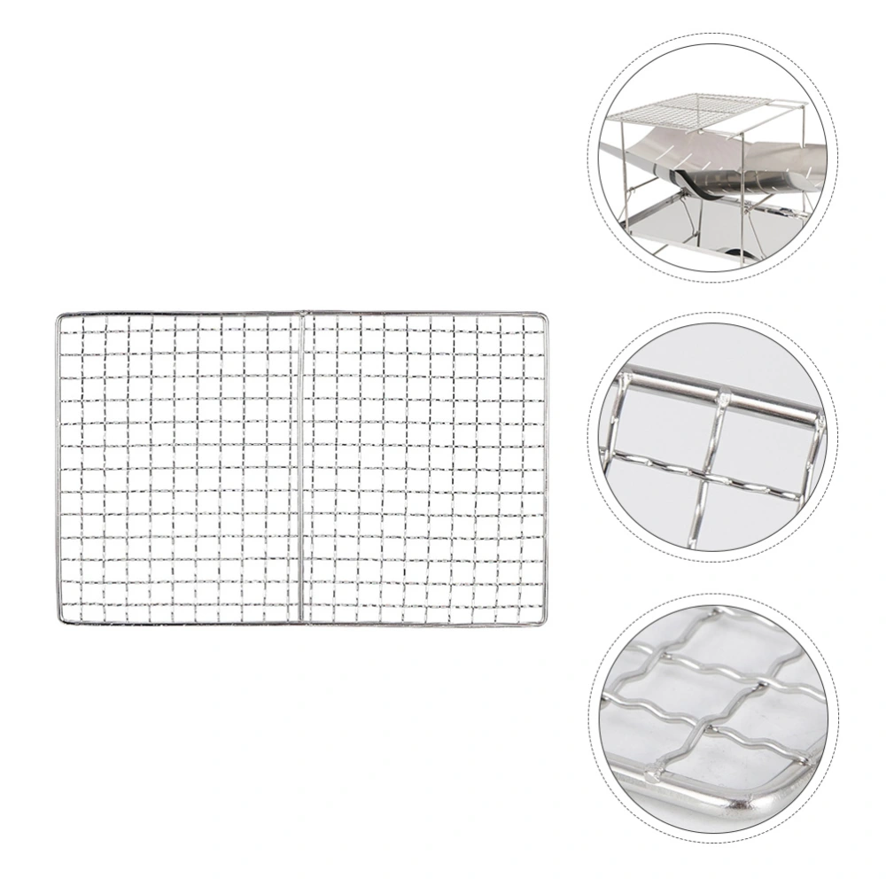 1 Pc Barbecue Mesh Mutil-function Barbecue Net for Outdoor Baked Fish (Silver)