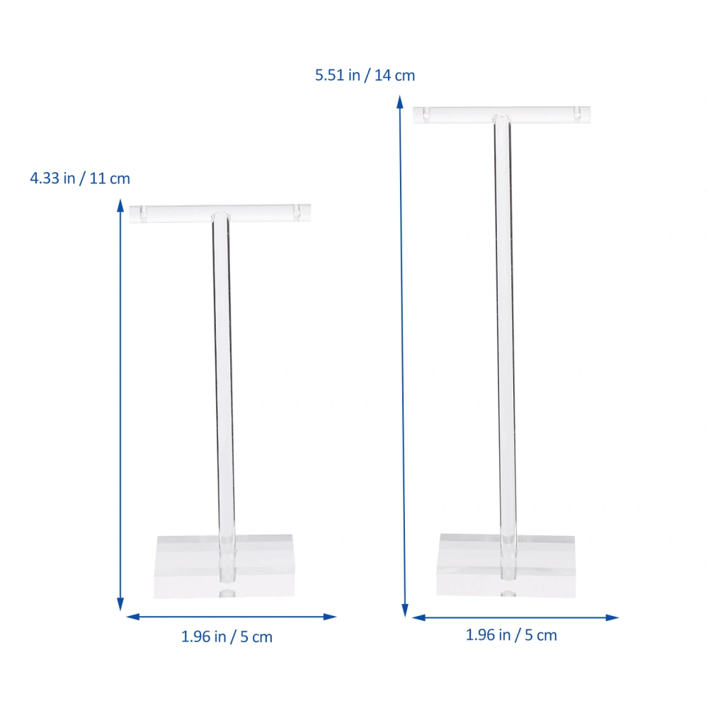 2pcs T-bar Earring Stand Jewelry Display Stand Chic Earring Storage Rack