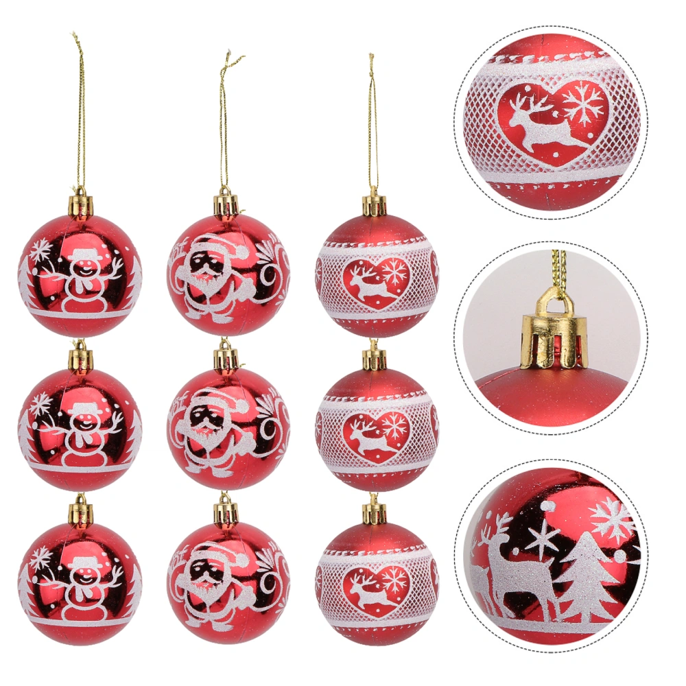 9pcs Christmas Tree Hanging Ornament Christmas Gift Box Party Supplies for Party