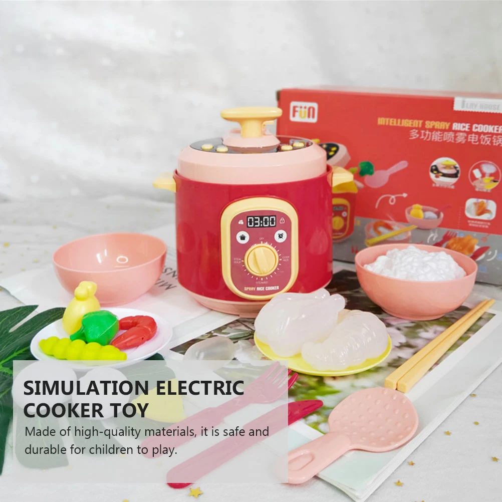 1 Set of Kids Simulation Kitchen Toy Play House Cooking Set with Music And Light