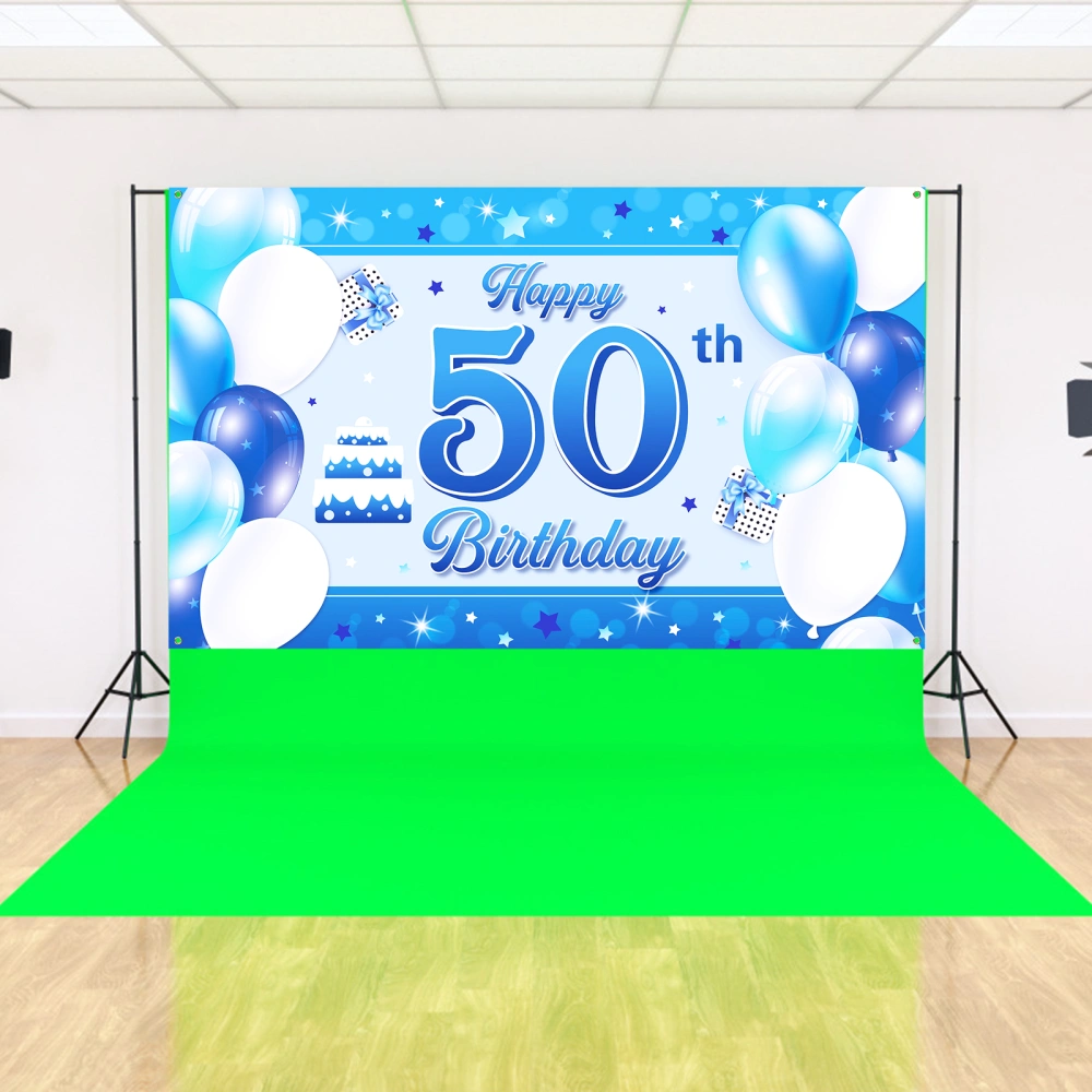 1pc 50th Birthday Background Decorative Banner Party Wall Decorative Banner