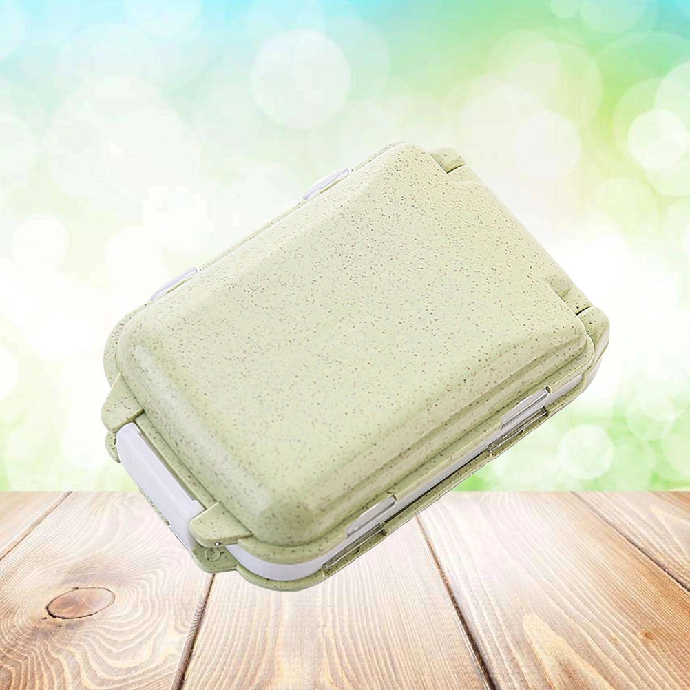 1pc Portable Travel Pill Box Three Layers Medicine Storage Holder Container Organizer Case (Green)