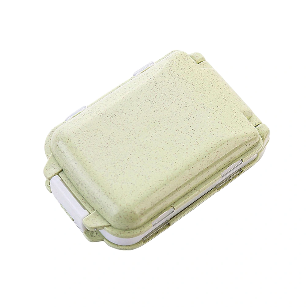 1pc Portable Travel Pill Box Three Layers Medicine Storage Holder Container Organizer Case (Green)