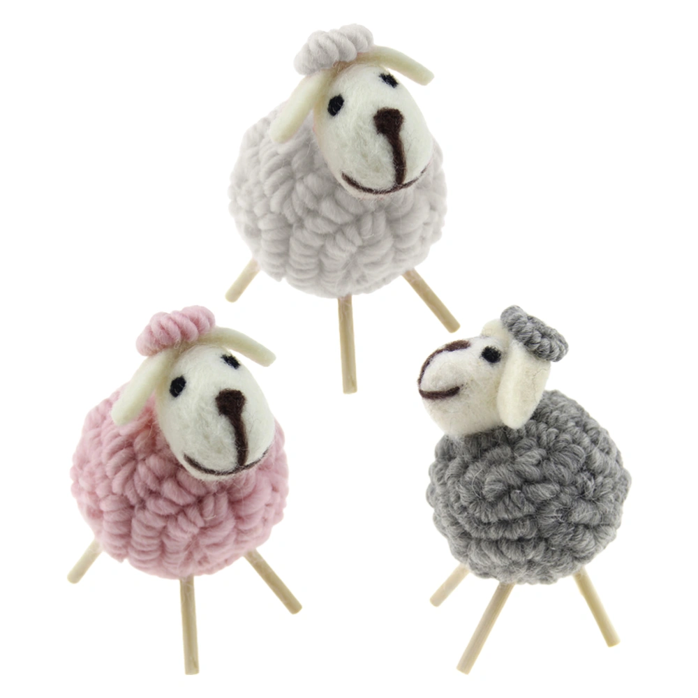 3pcs Handmade Supply Sheep Shape Jewelry Craft Clothing Accessories for DIY