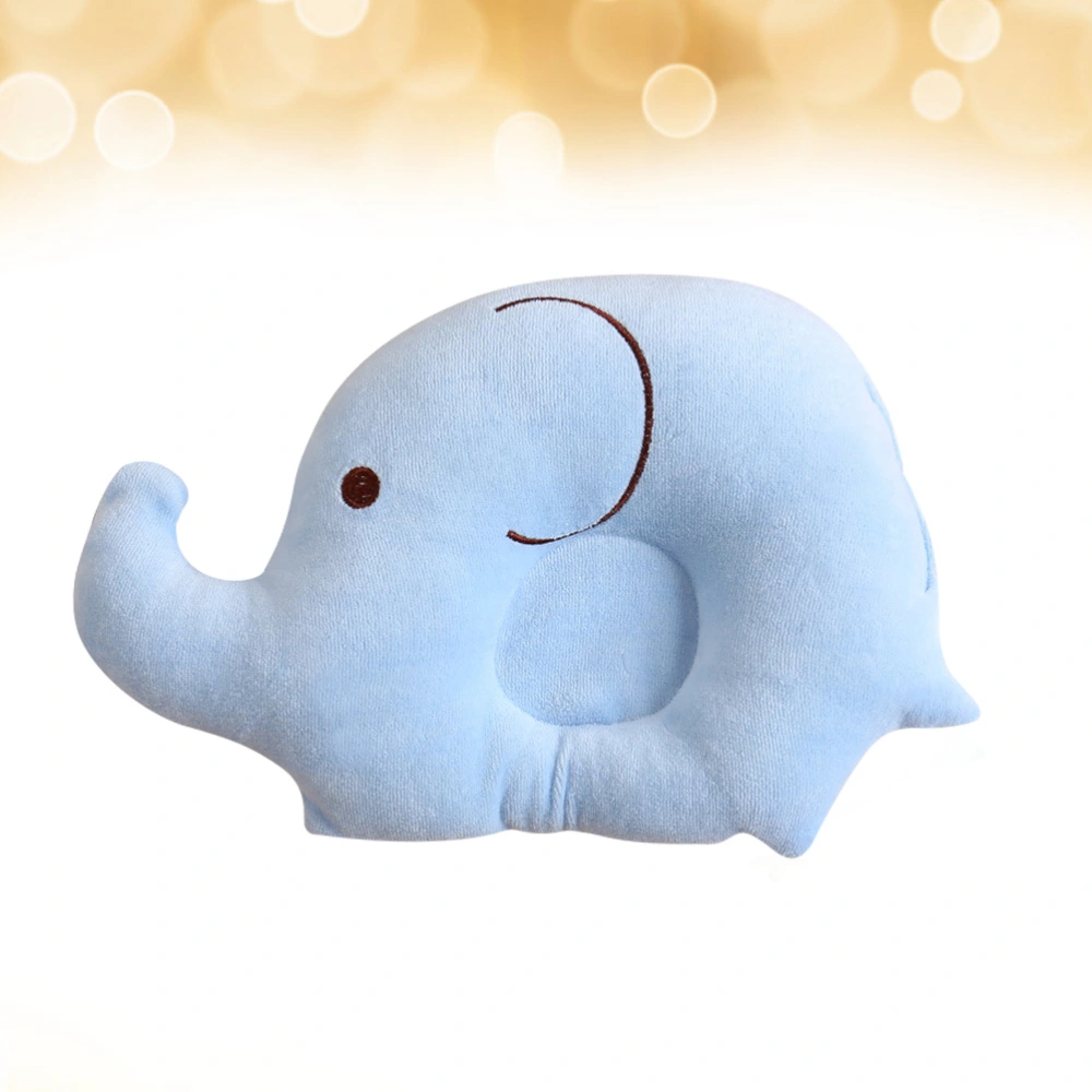 Cartoon Elephant Pillow Baby Pillow Newborn Anti Side Head Pillow for Daily Use Blue