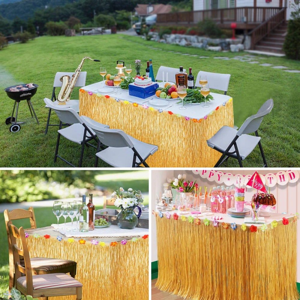 1 Set of 145Pcs Hawaii Party Dining Table Decorations Table Skirt Party Supplies for Birthday Hawaii Party Festivel (Assorted Color)