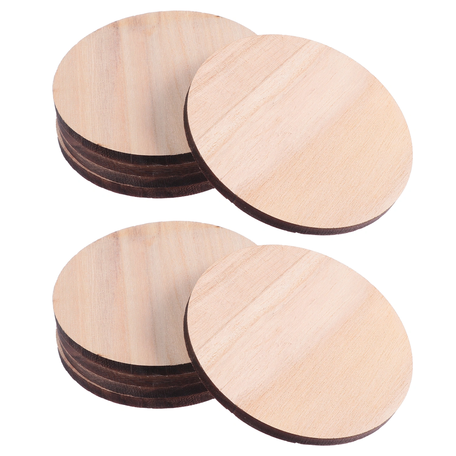 10Pcs Durable Round Wood Circle Unfinished Round Wood Slices DIY Supplies