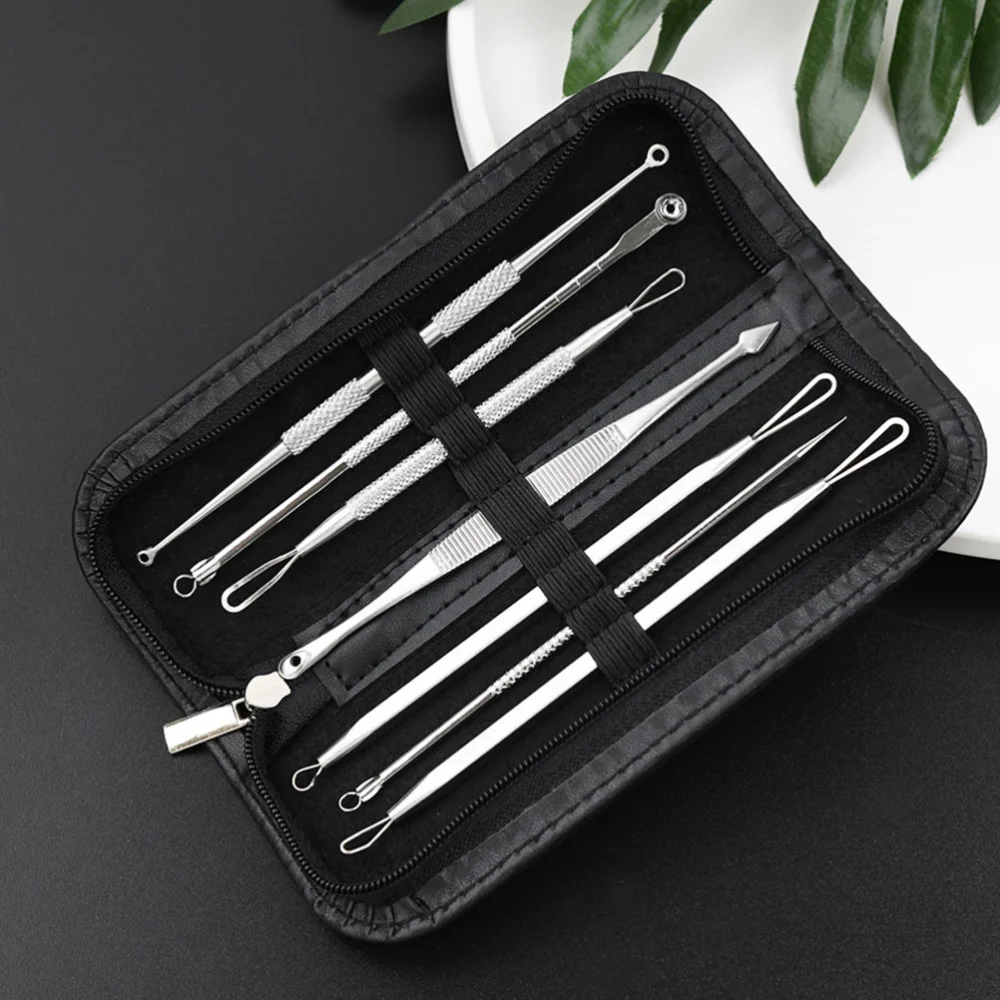 1 Set Stainless Steel Acne Needle Double Head Remove Blackheads Needles Facial Blackhead Cleansing Tool for Adults