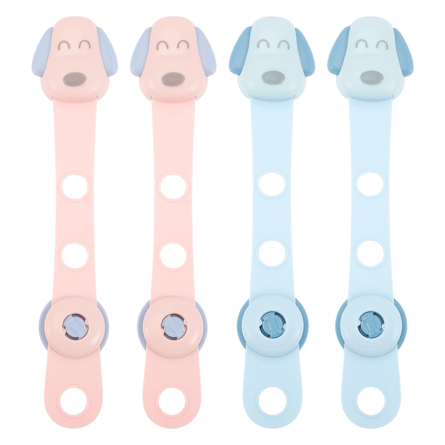 4pcs Child Safety Strap Locks Baby Proofing Cabinet Latches Kitchen Fridge Locks