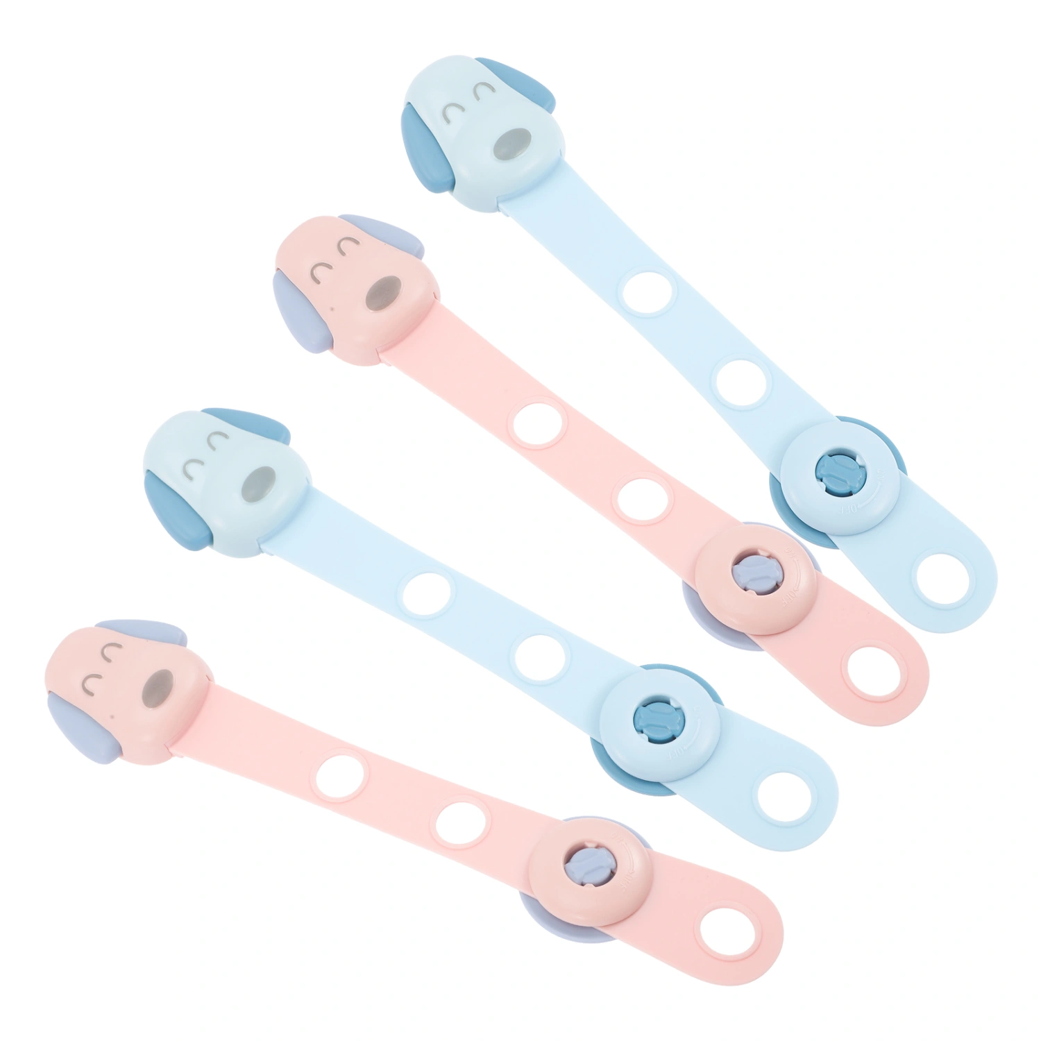 4pcs Child Safety Strap Locks Baby Proofing Cabinet Latches Kitchen Fridge Locks