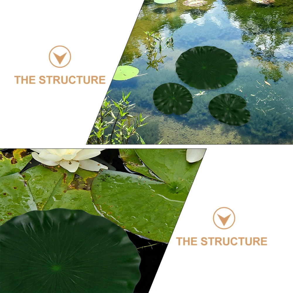 3Pcs Artificial Lotus Leaf Vivid Fishpond Lotus Leaf Fish Tank Decoration