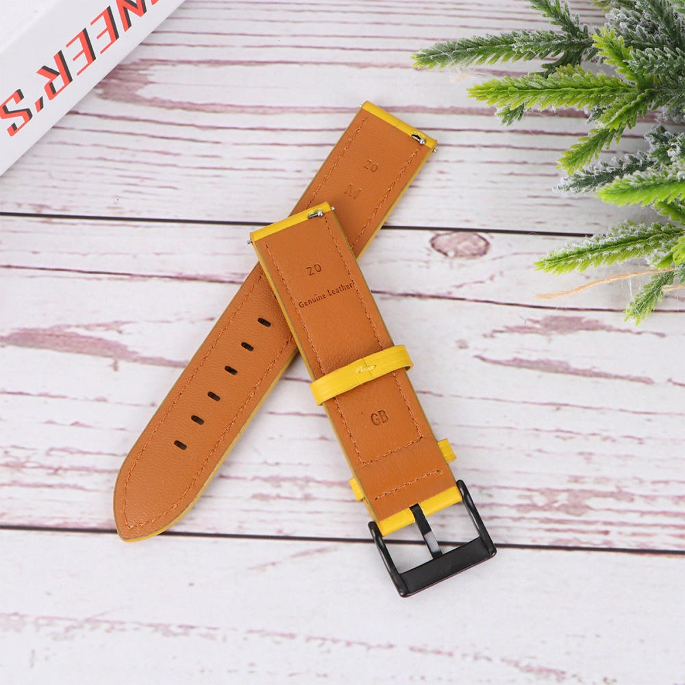 Creative Watch Band Watch Replacement Strap Wrist Watch Strap Watch Accessories Compatible for Huami (Yellow)