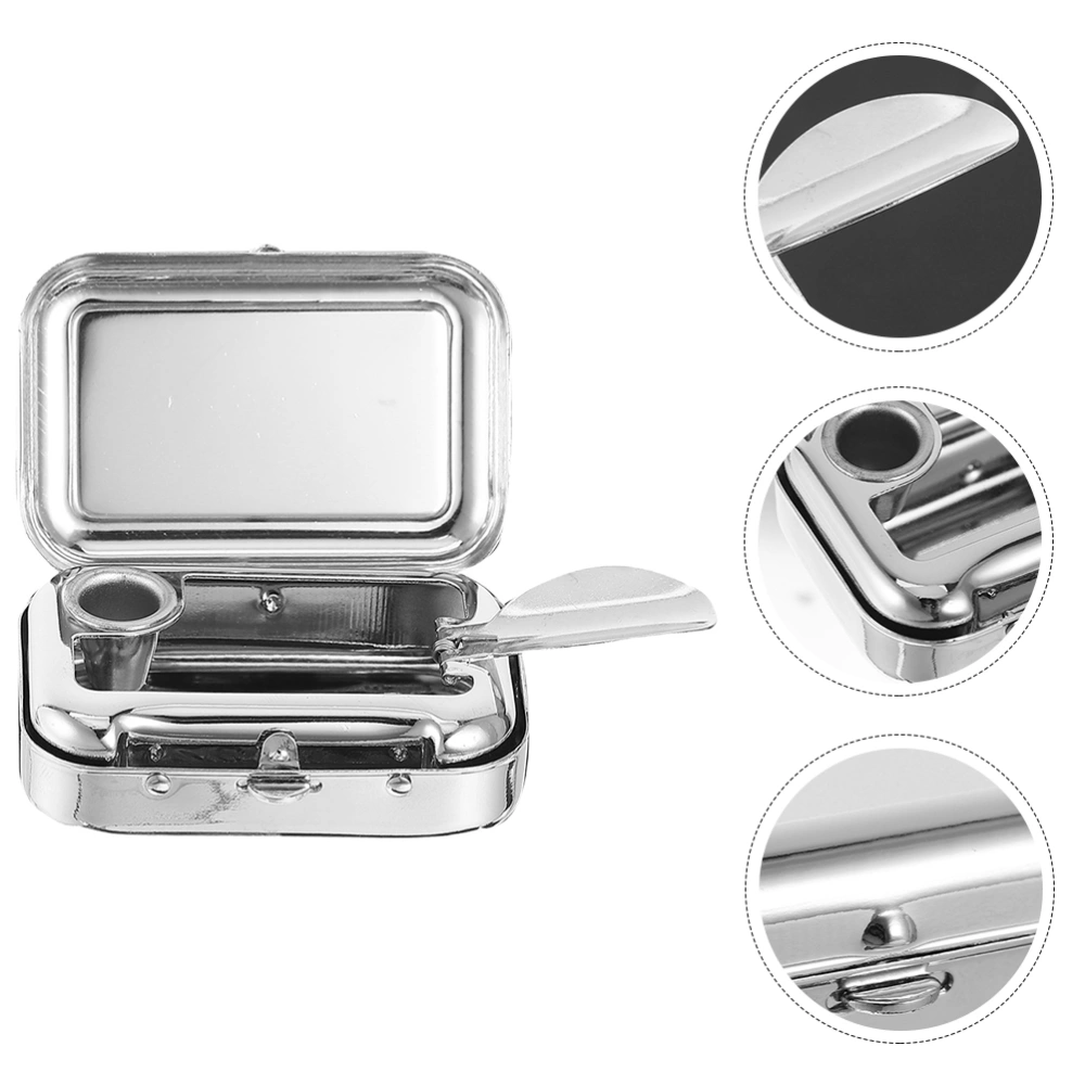 2Pcs Portable Ashtray Creative Ashtray Household Ashtray for Outdoor (Silver)