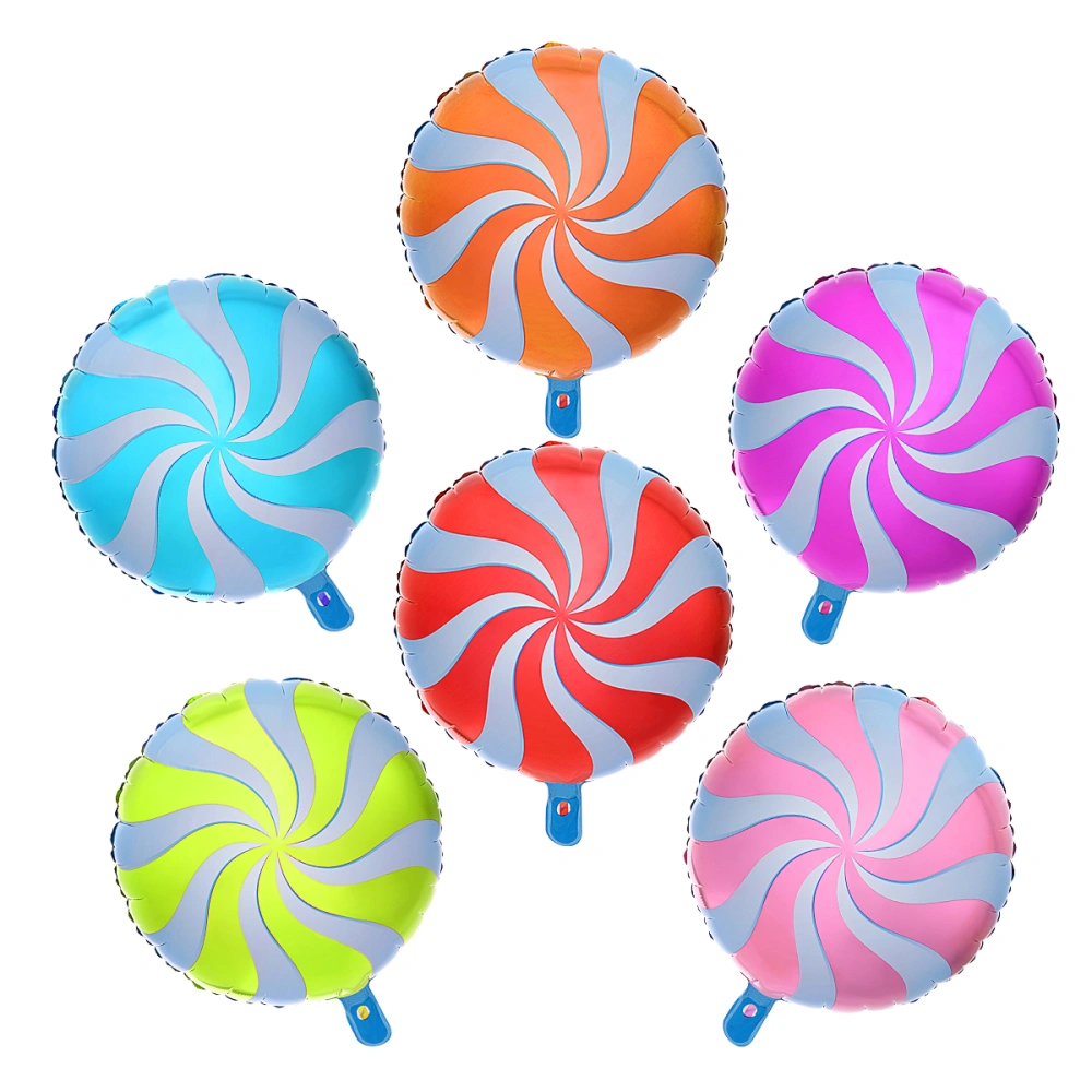 TOYMYTOY 24PCS Colorful Lollipop Balloons Candy Foil Balloons Helium Balloons for Wedding Birthday Party Decorations Mixed Color