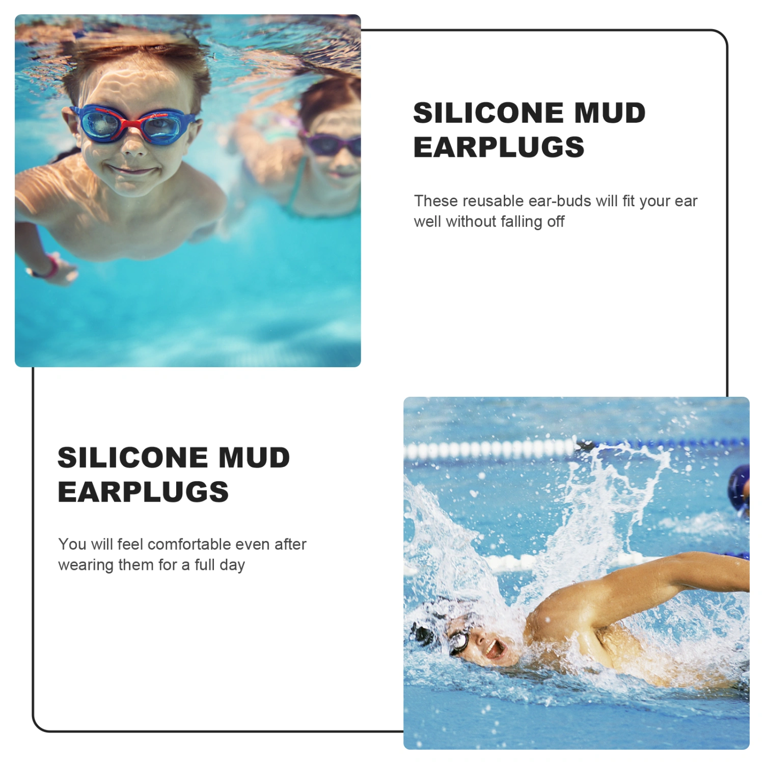 24 Pairs 1 Set Waterproof Ear Plugs Multipurpose Ear-buds Shooting Earplugs