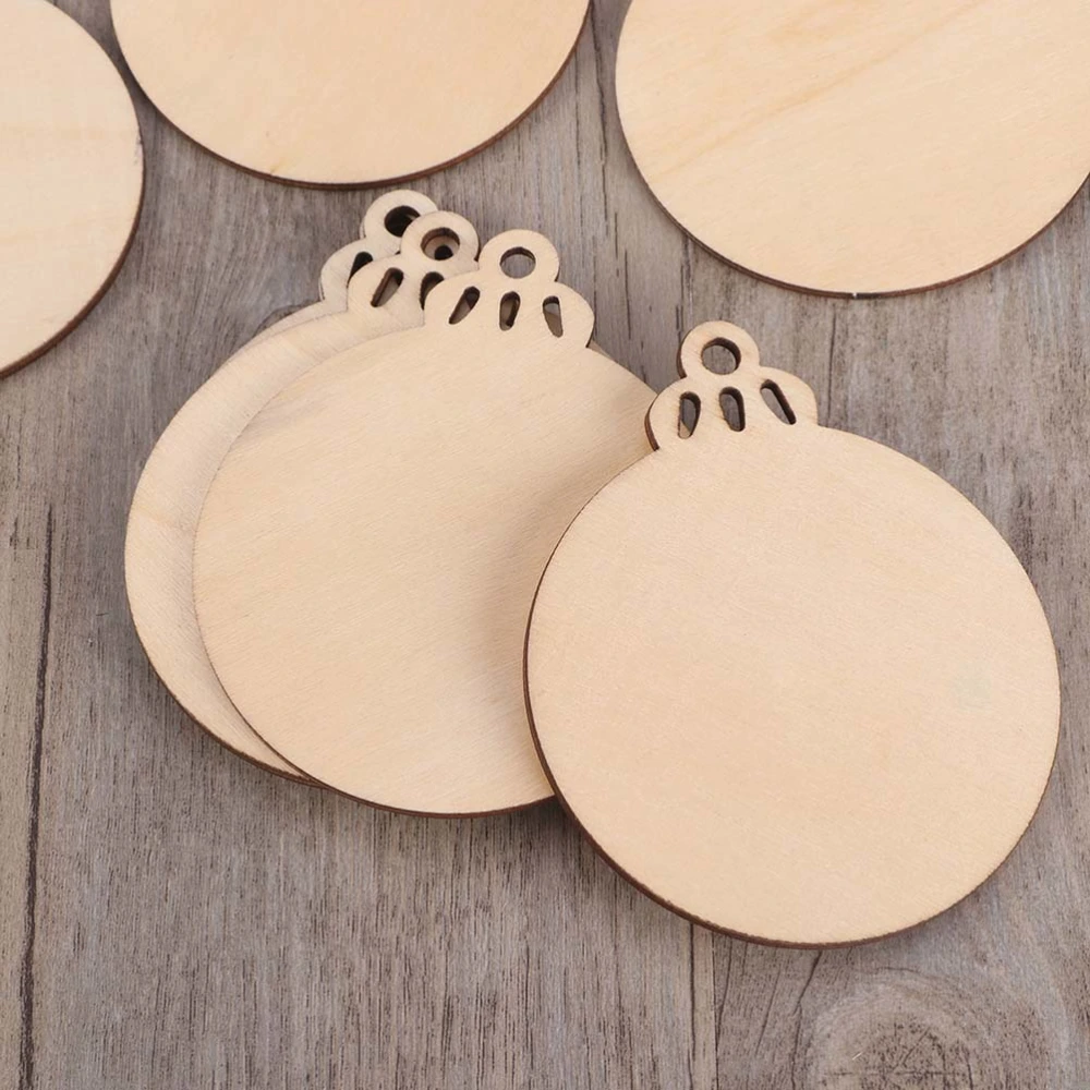 30pcs Christmas Wooden Hanging Decor Embellishments for Christmas Tree Home Wall Decor (Christmas Ball)