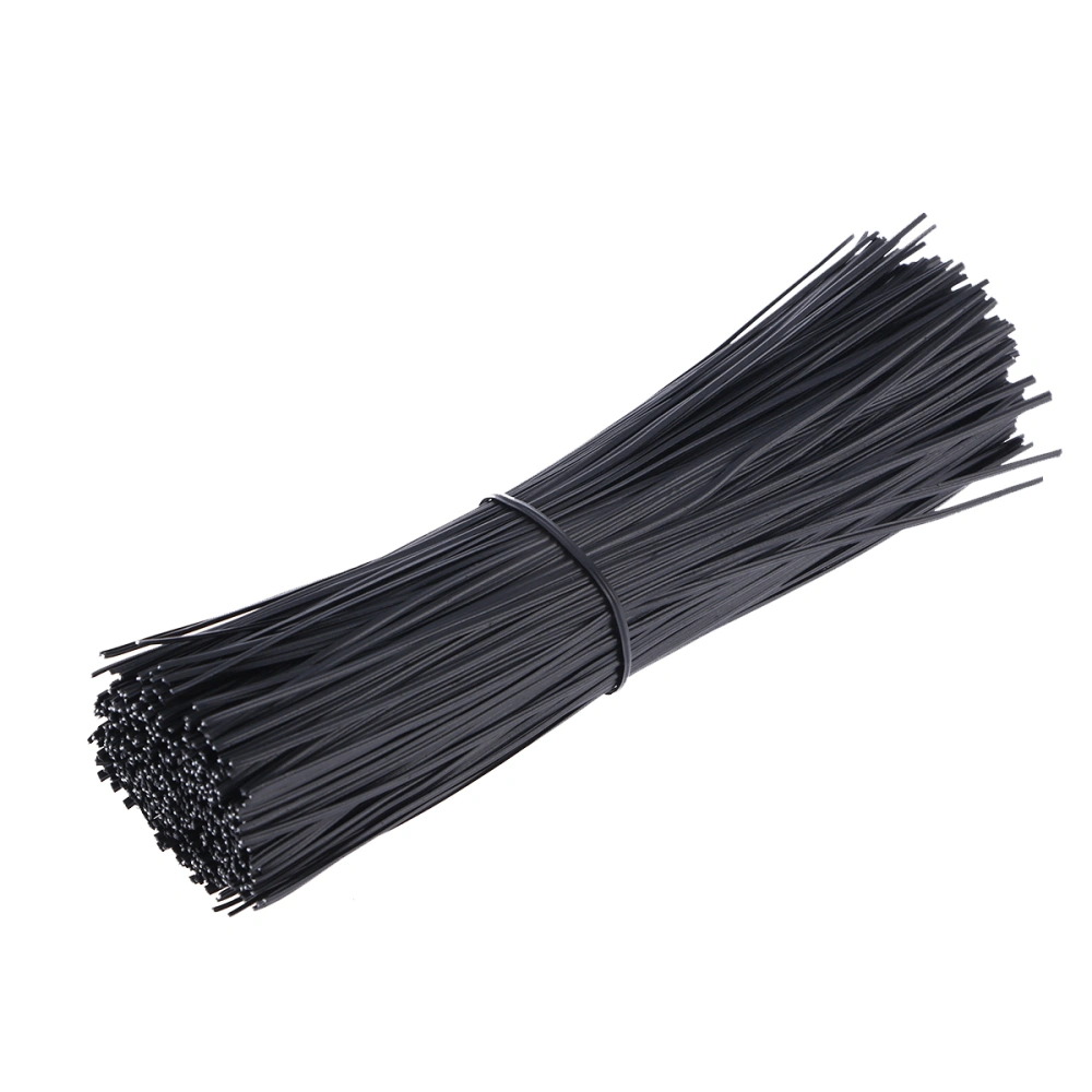 1000pcs Black 15cm Plastic Coated Iron Wire Ties Cable Wrap Organizer Ties for Home Office