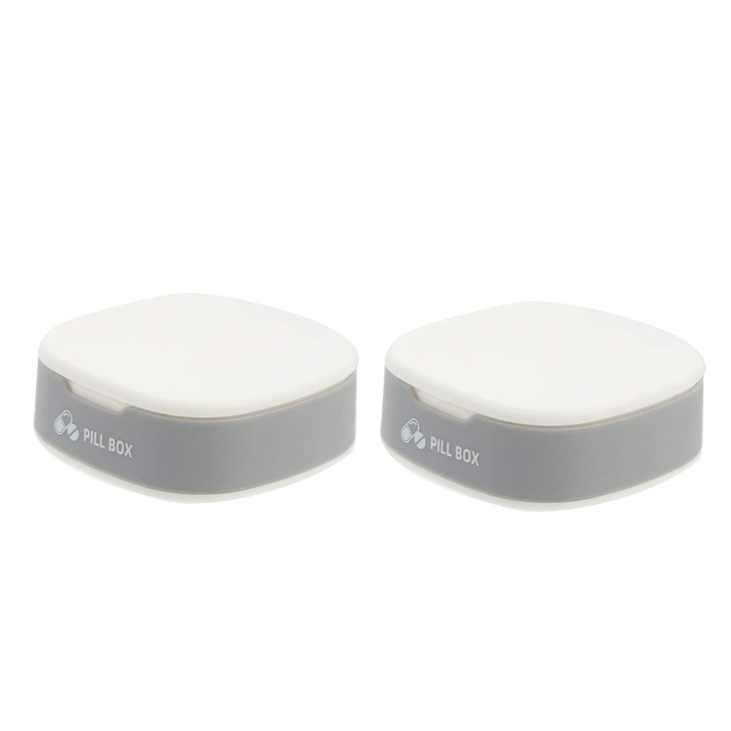 2pcs Portable Travel Pill Organizer Pill Box 4 Compartment Medicine Organizer