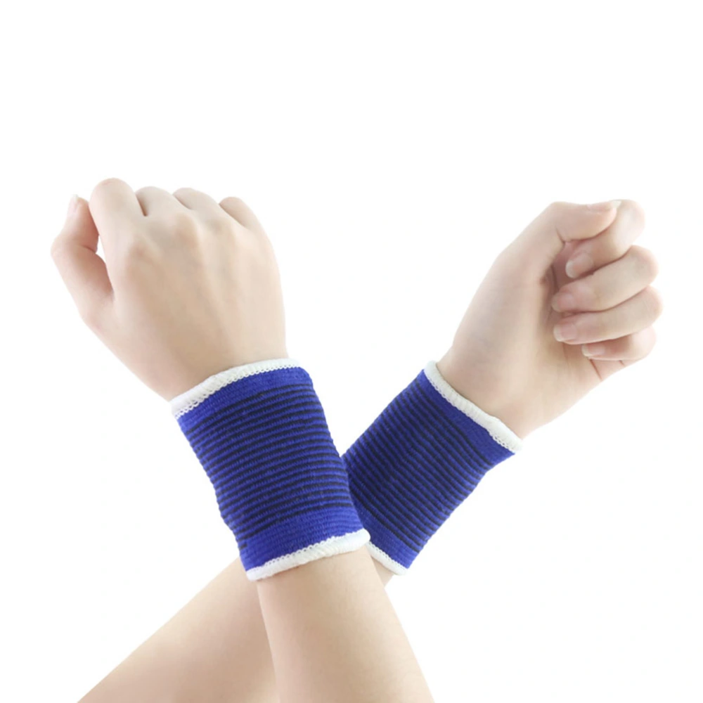 1 Pair of Knit Wristbands Elastic Basketball Wrist Protector for Carpal Tunnel Pain Relief