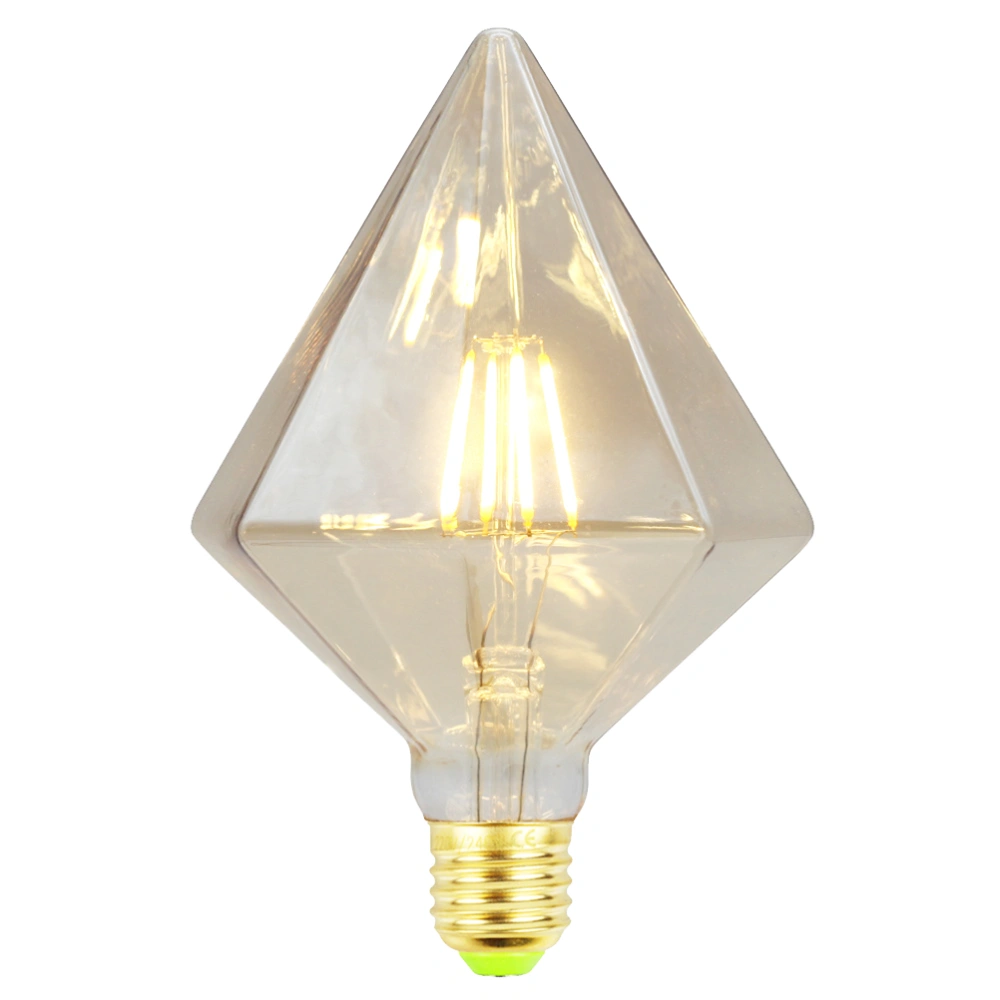 Edison Lamp Vintage E27 Lamp Holder Bulb Arbitrary Diamond Shape Light Bulb 220-240V 4W Energy-saving Decorative Golden Bulb Lamp (Warm White)