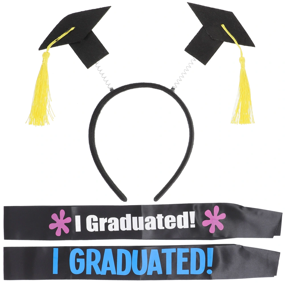 1 Set Graduates Sashes Hairhoop Grad Celebration Sashes Grad Decorative Hairhoop