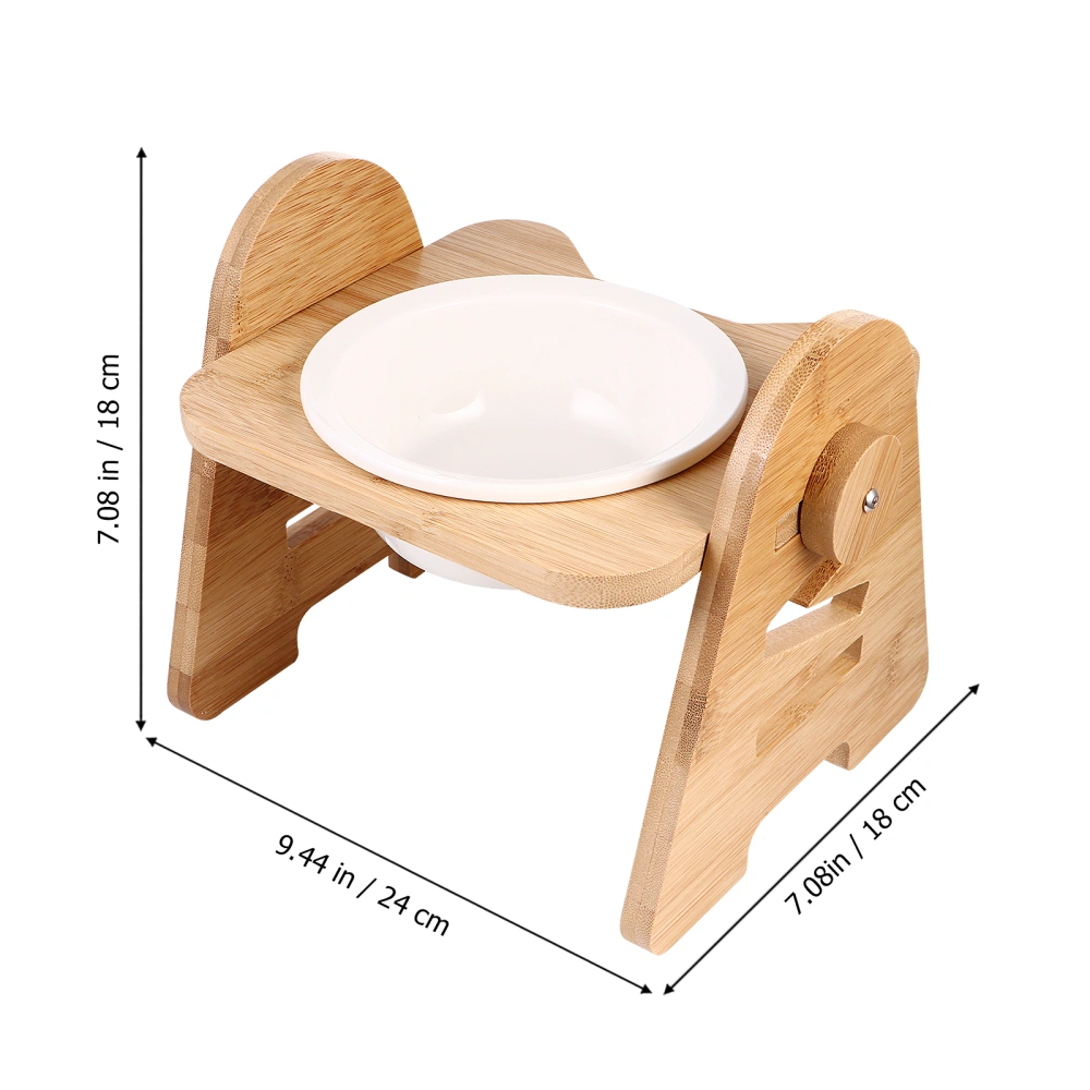 Creative Cat Bowl Raised Cat Feeder Water Bowl with Detachable Elevated Stand