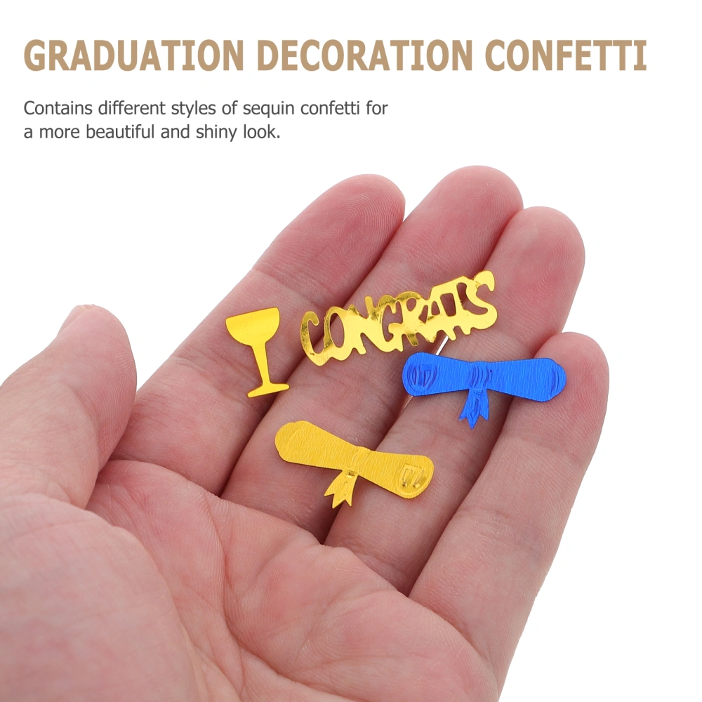 2 Packs Graduation Sequins Confetti Glittery Congrats Cards Party Sequins Decor