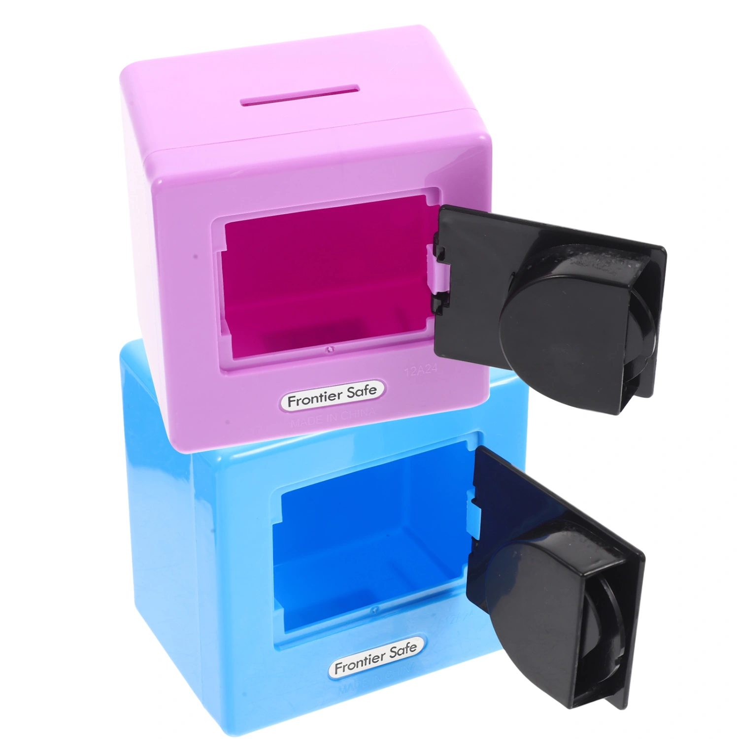 2Pcs Plastic Piggy Bank Plastic Coin Bank Safe Box Shape Bank Piggy Bank Decor