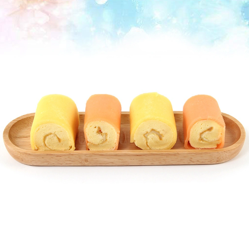 Natural Wooden Japanese Style Tray Food Sushi Serving Mini Plate Dessert Small Tray Snack Saucer for Home Hotel (Large Size)