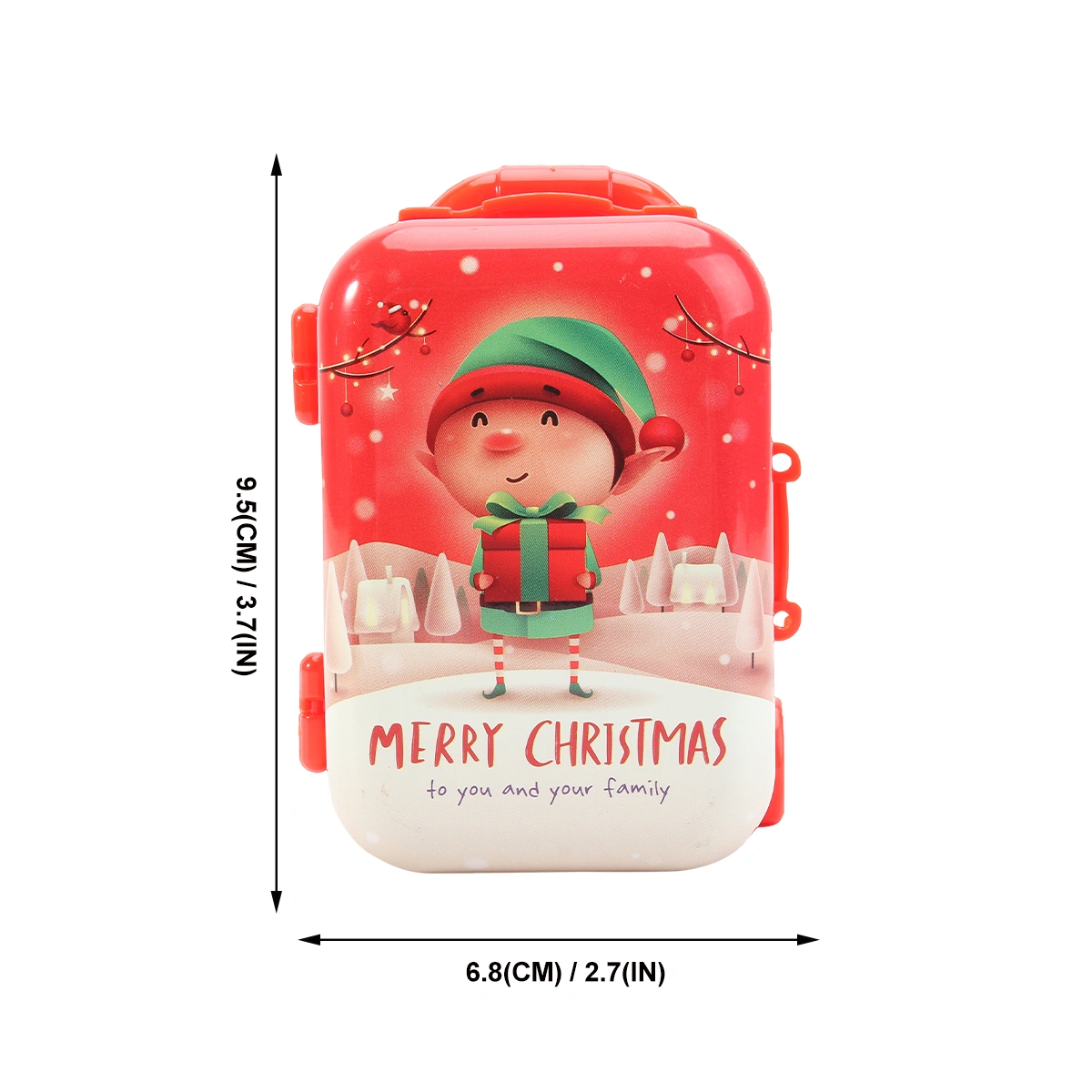 4Pcs Christmas Trolley Case Portable Suitcase Toy Funny Kids Gift Random Style