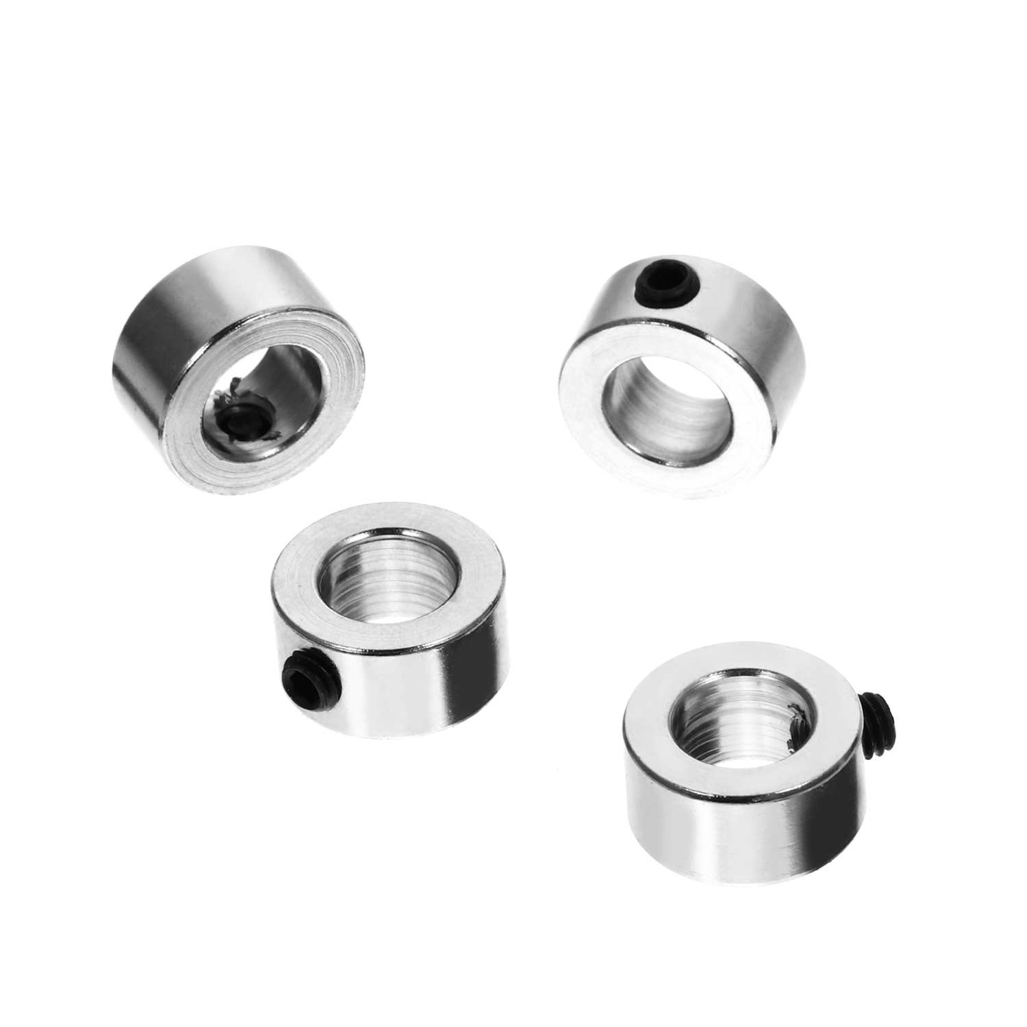 4pcs Durable Stainless Steel T8 Screw Lock Rings 3D Printer Accessories (Silver)