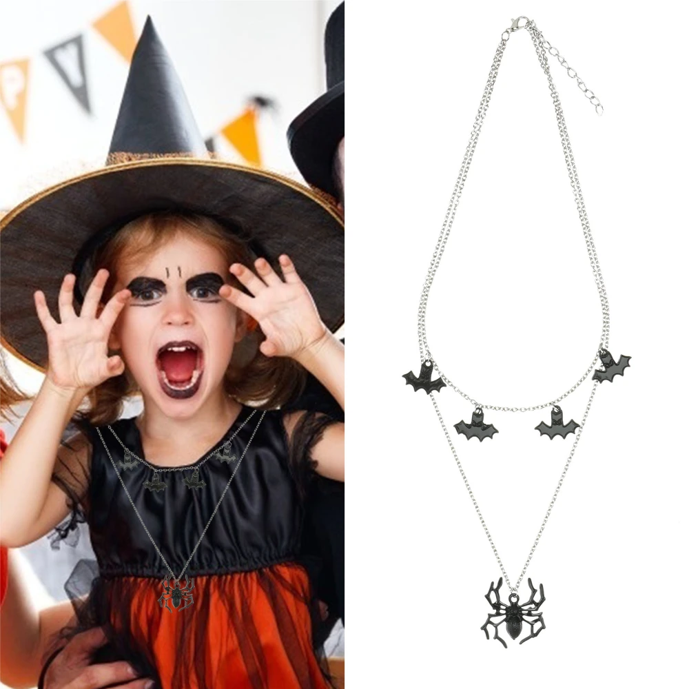 1Pc Halloween Necklace Characteristic Neck Accessory Double-deck Necklace