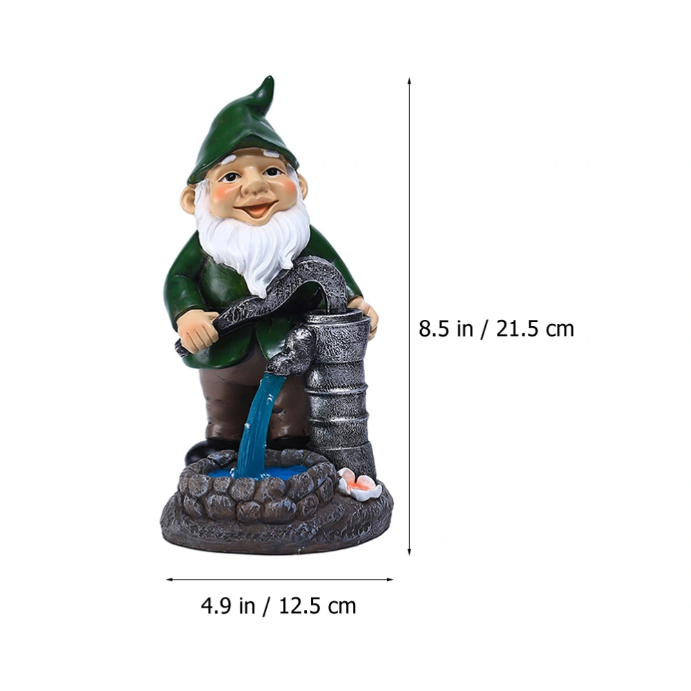 Outdoor Gnome Decor Dwarf Ornament Resin Solar Powered Garden Gnome Ornament