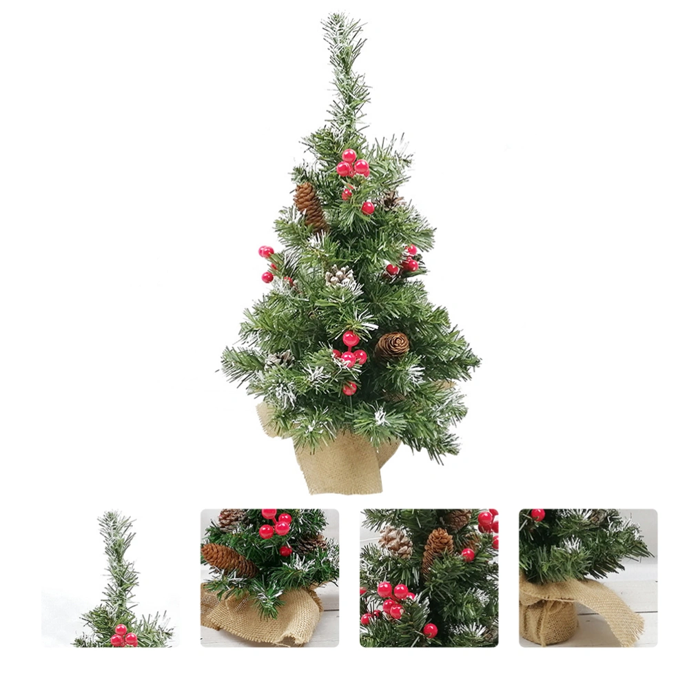 1pc Mini Christmas Tree Adornment Desktop Ornament Home Decor Xmas Tree