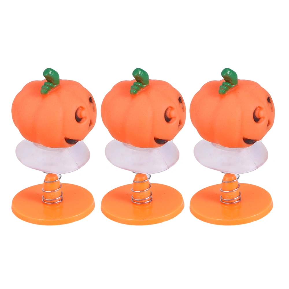 3PCS/Set Unique Shape Halloween Pumpkin Shape Sucker Bouncing Style Small Toy