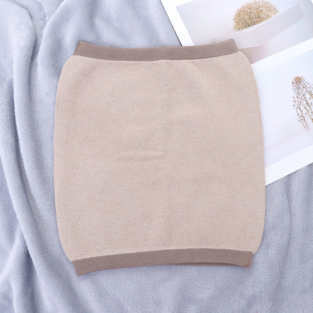 1PC Tight Fitting Waist Belt Warm Wool Waistband Stretchy Waist Support Stomach Abdomen Uterus Protector (Camel S)