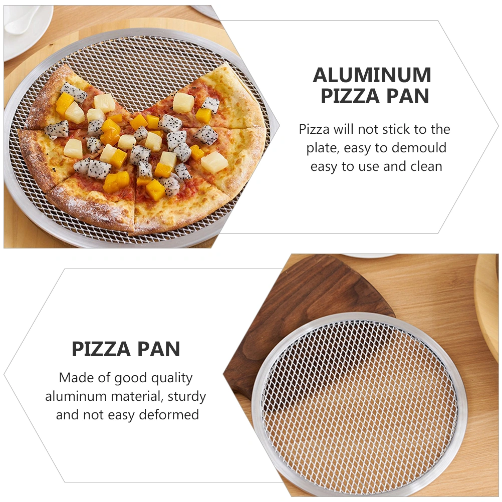 Pizza Pan Aluminum Pizza Baking Tray Non-sticky Pizza Plate Pizza Oven Pan