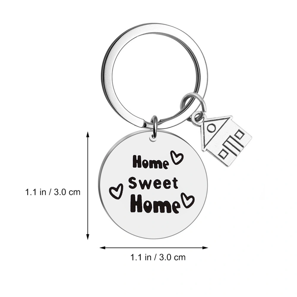 2pcs Keychain Engraved Key Chains Housewarming Key Ring New Adventures Present