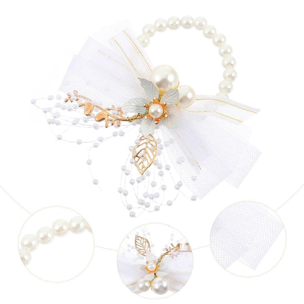 1 Pc Handmade Wrist Flower Decoration Wedding Bride Wrist Ornament Prop