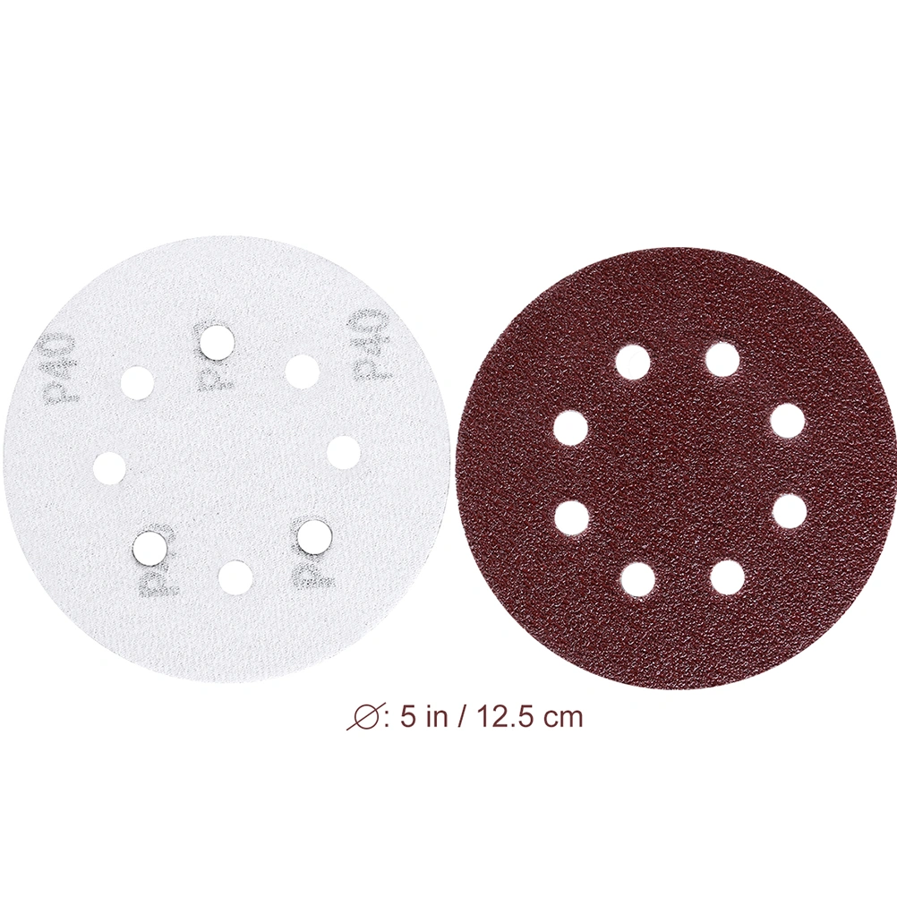 25PCS 8 Hole 5 Inch Hook and Loop Sanding Discs 150 Grit Sandpaper Circular Pads