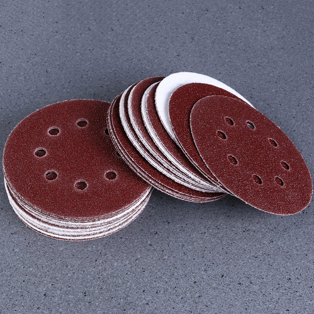 25PCS 8 Hole 5 Inch Hook and Loop Sanding Discs 150 Grit Sandpaper Circular Pads